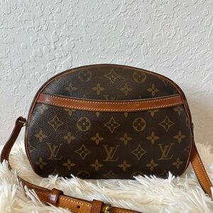 Authentic Louis Vuitton Monogram Blois Canvas Crossbody Bag